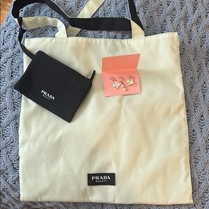 Prada Beauty Tote with Pouch & Charms